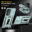 SunStory Compatible with Samsung Galaxy A17 5G Case with HD Screen Protector & Slide Camera Cover & Rotated Ring Kickstand,[Shockproof] Dual Layers Phone Case for Galaxy A17,Red