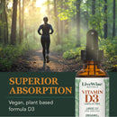 Vitamin D3 with K2 Liquid Drops, All Natural, Non-GMO, 1208iu D3 and 25mcg K2 (mk7) per Serving, Support Your Bones, Immune System and Energy Levels, with or Without Peppermint Oil