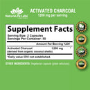 Activated Charcoal Capsules - 1,200 mg Highly Absorbent Helps Alleviate Gas & Bloating Promotes Natural detoxification Derived from Coconut Shells - per Serving - 100 Vegan Capsules