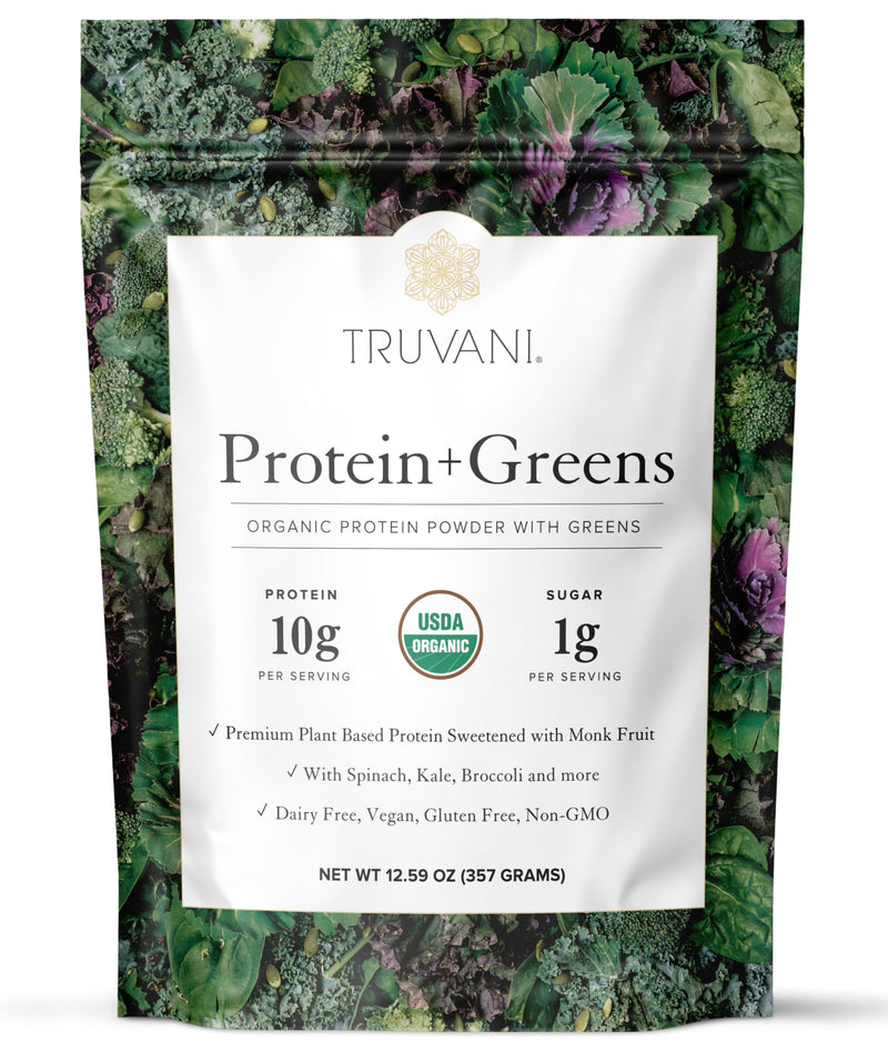 Truvani Vegan Pea Protein Powder | Vanilla | 20g Organic Plant Based Protein | 18 Servings | Keto | Gluten & Dairy Free | Low Carb | No Added Sugar