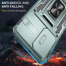 SunStory Compatible with Samsung Galaxy A17 5G Case with HD Screen Protector & Slide Camera Cover & Rotated Ring Kickstand,[Shockproof] Dual Layers Phone Case for Galaxy A17,Red