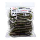 Yum Dinger Classic Worm All-Purpose Soft Plastic Bass Fishing Lure 100 Pack, Green Pumpkin Flake, 5 Inch