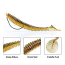 RUNCL Swimbaits Paddle 10/20/30/40PCS, 5/4/3/2 Inchs Paddle Tail, Soft Lure for Trout Crappie Bass, Durable Plastic Bait Swimmer for Saltwater/Freshwater, Fishing Lover's Gift