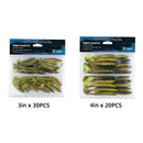 RUNCL Swimbaits Paddle 10/20/30/40PCS, 5/4/3/2 Inchs Paddle Tail, Soft Lure for Trout Crappie Bass, Durable Plastic Bait Swimmer for Saltwater/Freshwater, Fishing Lover's Gift