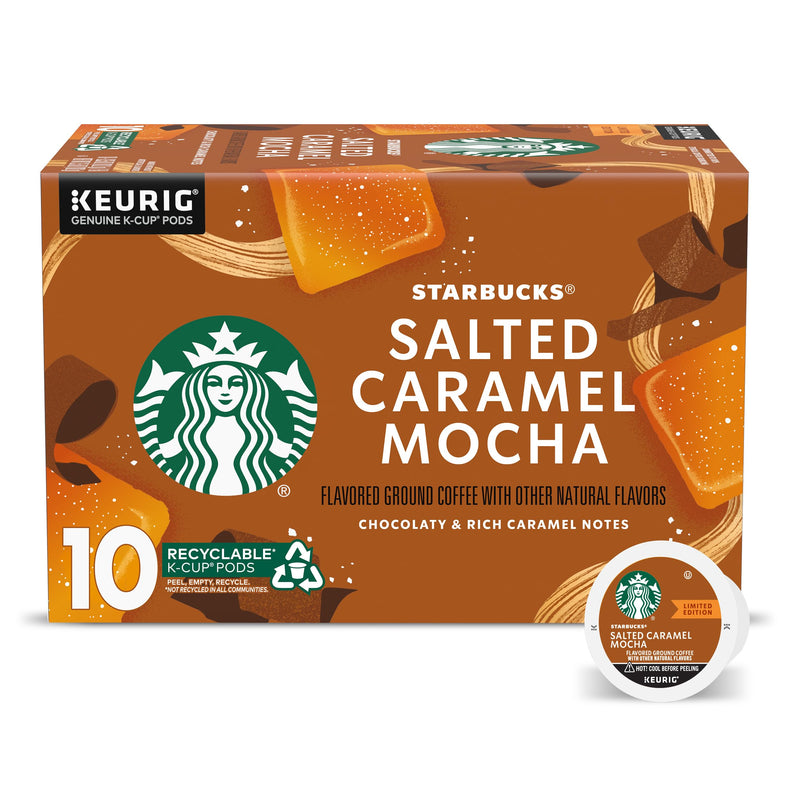 Starbucks K-Cup Coffee Pods—Caramel Flavored Coffee—100% Arabica—1 box (40 pods)