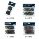 RUNCL Swimbaits Paddle 10/20/30/40PCS, 5/4/3/2 Inchs Paddle Tail, Soft Lure for Trout Crappie Bass, Durable Plastic Bait Swimmer for Saltwater/Freshwater, Fishing Lover's Gift