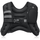 ZELUS Weighted Vest, 6lb/8lb/12lb/16lb/20lb/25lb/30lb Weight Vest with Reflective Stripe for Workout, Strength Training, Running, Fitness, Muscle Building, Weight Loss, Weightlifting, Black(12 lb)