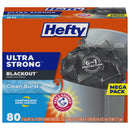 Hefty Ultra Strong 13 Gallon Trash Bags, Tall Kitchen Trash Bags 13 Gallon Size, Drawstring Closure, Continuous Odor Control, White, Clean Burst Scent, 110 Bags