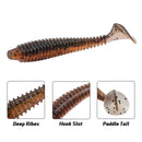 RUNCL Swimbaits Paddle 10/20/30/40PCS, 5/4/3/2 Inchs Paddle Tail, Soft Lure for Trout Crappie Bass, Durable Plastic Bait Swimmer for Saltwater/Freshwater, Fishing Lover's Gift