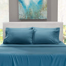 Hearth & Harbor Extra Deep Pocket Sheets - Fits Mattress 18-24 Inches Deep - Extra Deep Pocket Full Size Sets - 6 Piece Full Size - Full - Ice Blue