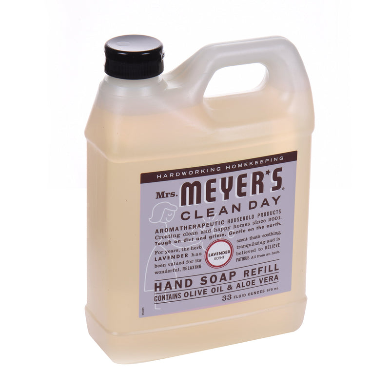 MRS. MEYER'S CLEAN DAY Liquid Hand Soap Refill, Cruelty Free and Biodegradable Formula, Lavender Scent, 33 Fl Oz (Pack of 1)