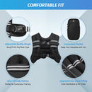 ZELUS Weighted Vest, 6lb/8lb/12lb/16lb/20lb/25lb/30lb Weight Vest with Reflective Stripe for Workout, Strength Training, Running, Fitness, Muscle Building, Weight Loss, Weightlifting, Black(12 lb)