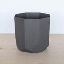 Bloem Tuxton Hexagon Planter: 8" - Black - Modern Unique Geometic Small Pl, Durable Resin, Modern Design, Optional Drainage Holes, for Indoor & Outdoor Use, Gardening, 1.7 Gallon Capacity