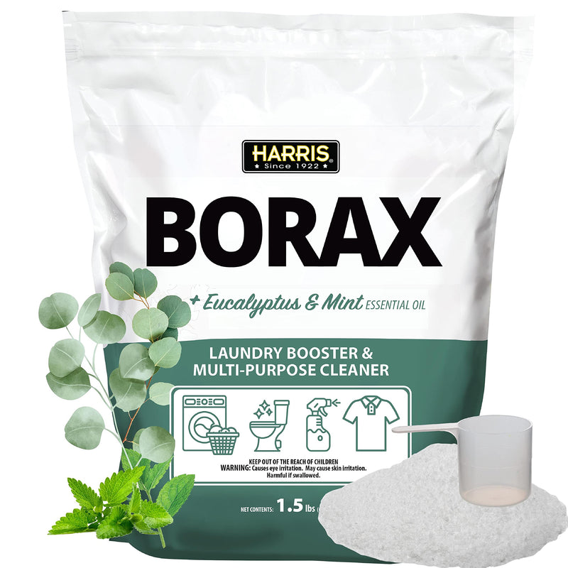 Harris Borax Powder Laundry Booster and Multipurpose Cleaner, 1.5lb (Unscented)