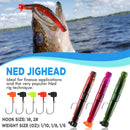 PLUSINNO 133PCS 5.5" Wacky Worm Fishing Lure Kit, Soft Plastic Fishing Lures, Grub Baits Hook Wacky Rig Bass Trout Fishing Worms Lures w/Tackle Box-A