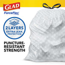Glad Tall Kitchen Drawstring Trash Bags - Odorshield 13 Gallon White Trash Bag, Febreze Fresh Clean, 110 Count