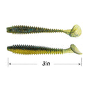 RUNCL Swimbaits Paddle 10/20/30/40PCS, 5/4/3/2 Inchs Paddle Tail, Soft Lure for Trout Crappie Bass, Durable Plastic Bait Swimmer for Saltwater/Freshwater, Fishing Lover's Gift