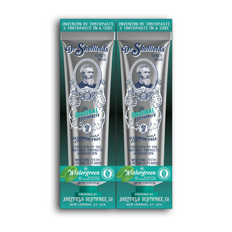 Dr. Sheffield’s Certified Natural Toothpaste (Extra-Whitening) - Great Tasting, Fluoride Free Toothpaste/Freshen Your Breath, Whiten Your Teeth, Reduce Plaque (2-Pack)