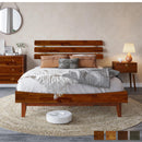 Bme Caden Solid Wood Nightstand/Side Table/End Table, Fully Assembled, with 1-Drawer for Mid Century Bedroom and Living Room, Caramel