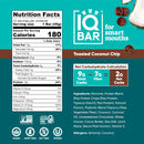 IQBAR Brain and Body Plant Protein Bars - Peanut Butter Chip - 12 Count, Low Carb, High Fiber, Gluten Free, Vegan Snacks - Low Sugar Keto Energy Bars