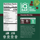 IQBAR Brain and Body Plant Protein Bars - Peanut Butter Chip - 12 Count, Low Carb, High Fiber, Gluten Free, Vegan Snacks - Low Sugar Keto Energy Bars