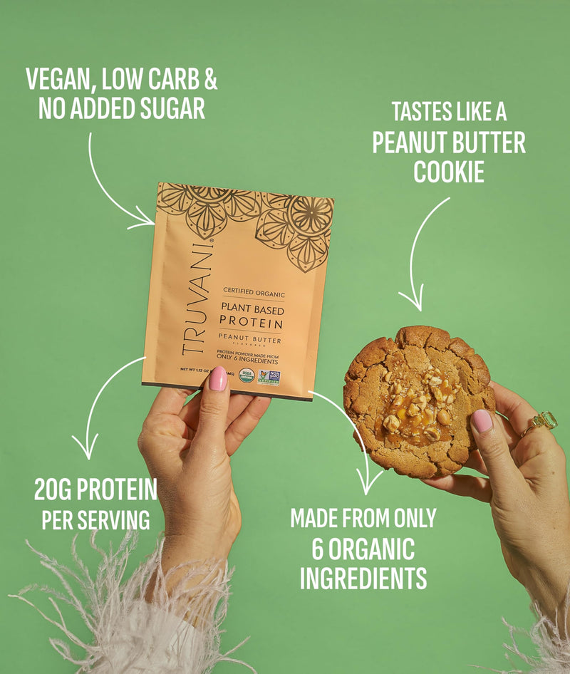 Truvani Vegan Pea Protein Powder | Vanilla | 20g Organic Plant Based Protein | 18 Servings | Keto | Gluten & Dairy Free | Low Carb | No Added Sugar