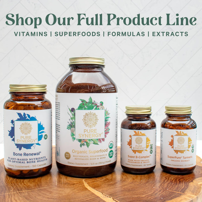 PURE SYNERGY Vita·Min·Balance | Multivitamin for Women with Iron | Women’s Daily Multivitamin Made with Organic Whole Foods | for Balanced Energy and Stress Support (60 Tablets)