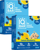 IQBAR Brain and Body Plant Protein Bars - Peanut Butter Chip - 12 Count, Low Carb, High Fiber, Gluten Free, Vegan Snacks - Low Sugar Keto Energy Bars