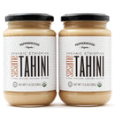Organic Ethiopian Sesame Tahini Paste - Hulled - Stone-Ground, Unsalted, Gluten-Free, Kosher, Vegan, Peanut-Free, 11.6 Ounce Glass Jars (2-Pack) by Pepperwood Organics