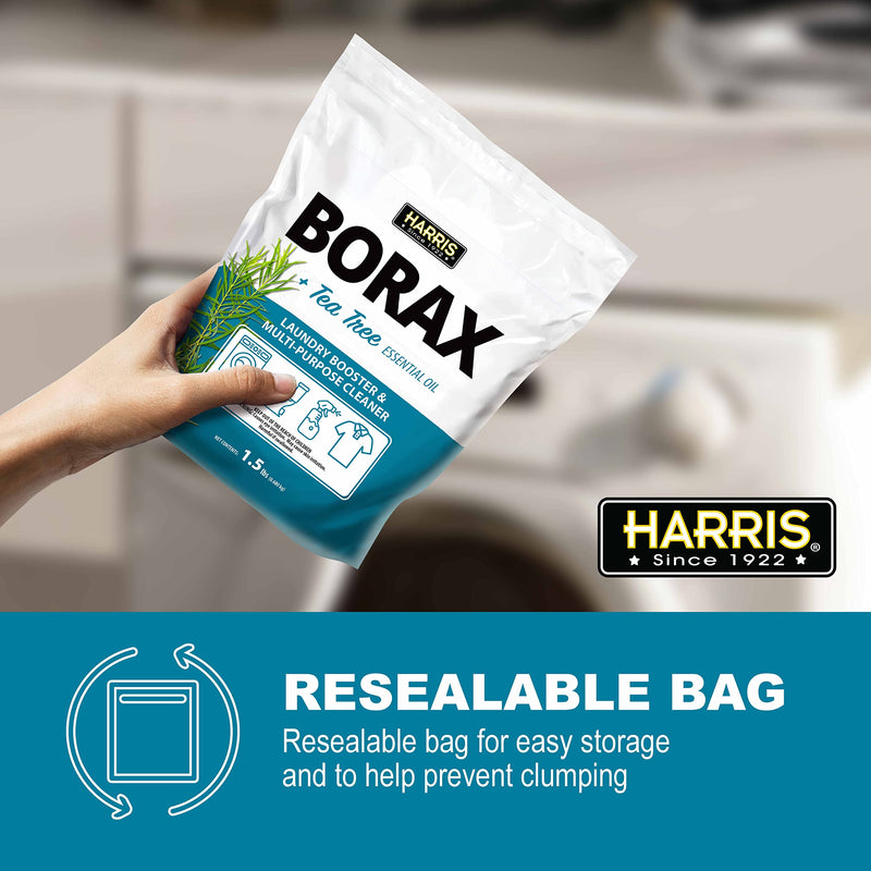 Harris Borax Powder Laundry Booster and Multipurpose Cleaner, 1.5lb (Unscented)