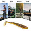 RUNCL Swimbaits Paddle 10/20/30/40PCS, 5/4/3/2 Inchs Paddle Tail, Soft Lure for Trout Crappie Bass, Durable Plastic Bait Swimmer for Saltwater/Freshwater, Fishing Lover's Gift