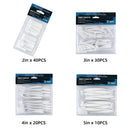 RUNCL Swimbaits Paddle 10/20/30/40PCS, 5/4/3/2 Inchs Paddle Tail, Soft Lure for Trout Crappie Bass, Durable Plastic Bait Swimmer for Saltwater/Freshwater, Fishing Lover's Gift