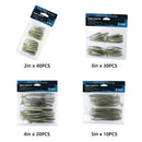 RUNCL Swimbaits Paddle 10/20/30/40PCS, 5/4/3/2 Inchs Paddle Tail, Soft Lure for Trout Crappie Bass, Durable Plastic Bait Swimmer for Saltwater/Freshwater, Fishing Lover's Gift