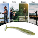 RUNCL Swimbaits Paddle 10/20/30/40PCS, 5/4/3/2 Inchs Paddle Tail, Soft Lure for Trout Crappie Bass, Durable Plastic Bait Swimmer for Saltwater/Freshwater, Fishing Lover's Gift