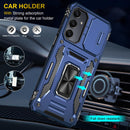 SunStory Compatible with Samsung Galaxy A17 5G Case with HD Screen Protector & Slide Camera Cover & Rotated Ring Kickstand,[Shockproof] Dual Layers Phone Case for Galaxy A17,Red