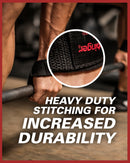 Harbinger Padded Cotton Lift Straps - Soft, Supportive Neotek Wrist Pads - 21.5" Length, 1.5" Width - Reinforced Edges & Heavy-duty Stitching - Cushions Wrists for Lifting Support