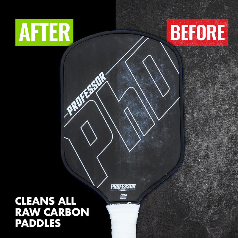 Professor Pickleball Carbon Cleaner, Premium Pickleball Paddle Eraser for Raw Carbon Fiber Paddles, Effortless Residue Removal, Quick & Effective, Eliminates Ball Residue, Dirt, Scratches