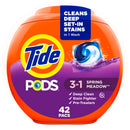 Tide PODS Laundry Detergent Soap Pacs, HE Compatible, 42 Count, Powerful 3-in-1 Clean in one Step, Spring Meadow Scent