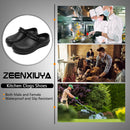 Unisex Chef Shoes Zapatos de cocina para Hombre Slip Resistant Non Slip Work Shoes Nursing Closed Toe Clogs Waterproof Men Kitchen Black/Size12