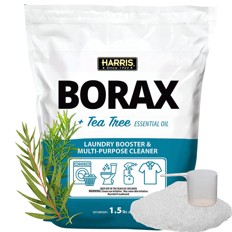 Harris Borax Powder Laundry Booster and Multipurpose Cleaner, 1.5lb (Unscented)