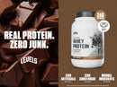 Levels Grass Fed Whey Protein Powder, No Artificials, 24G of Protein, Double Chocolate, 5LB
