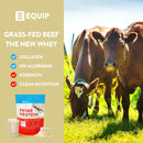 Equip Foods Prime Protein - Grass Fed Beef Protein Powder Isolate - Paleo and Keto Friendly, Gluten Free Carnivore Protein Powder - Unflavored, 1.39 Pounds - Helps Build and Repair Tissue