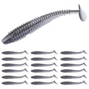 RUNCL Swimbaits Paddle 10/20/30/40PCS, 5/4/3/2 Inchs Paddle Tail, Soft Lure for Trout Crappie Bass, Durable Plastic Bait Swimmer for Saltwater/Freshwater, Fishing Lover's Gift