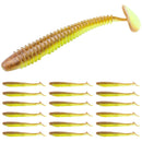 RUNCL Swimbaits Paddle 10/20/30/40PCS, 5/4/3/2 Inchs Paddle Tail, Soft Lure for Trout Crappie Bass, Durable Plastic Bait Swimmer for Saltwater/Freshwater, Fishing Lover's Gift
