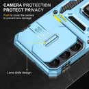 SunStory Compatible with Samsung Galaxy A17 5G Case with HD Screen Protector & Slide Camera Cover & Rotated Ring Kickstand,[Shockproof] Dual Layers Phone Case for Galaxy A17,Red