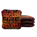 FIRE CORNHOLE | Cornhole Bags | ACL Pro Approved | Weather Resistant | Regulation Size and Weight | Vengeance Series | Set of 4 | Made in The USA (Green Apple)