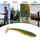 RUNCL Swimbaits Paddle 10/20/30/40PCS, 5/4/3/2 Inchs Paddle Tail, Soft Lure for Trout Crappie Bass, Durable Plastic Bait Swimmer for Saltwater/Freshwater, Fishing Lover's Gift