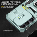 SunStory Compatible with Samsung Galaxy A17 5G Case with HD Screen Protector & Slide Camera Cover & Rotated Ring Kickstand,[Shockproof] Dual Layers Phone Case for Galaxy A17,Red