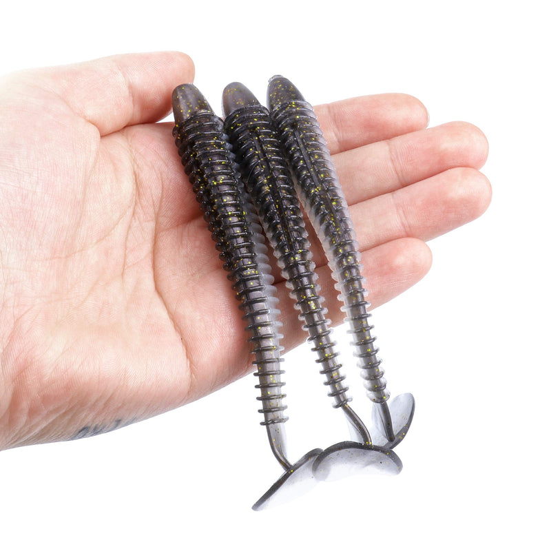 RUNCL Swimbaits Paddle 10/20/30/40PCS, 5/4/3/2 Inchs Paddle Tail, Soft Lure for Trout Crappie Bass, Durable Plastic Bait Swimmer for Saltwater/Freshwater, Fishing Lover's Gift