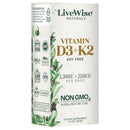 Vitamin D3 with K2 Liquid Drops, All Natural, Non-GMO, 1208iu D3 and 25mcg K2 (mk7) per Serving, Support Your Bones, Immune System and Energy Levels, with or Without Peppermint Oil